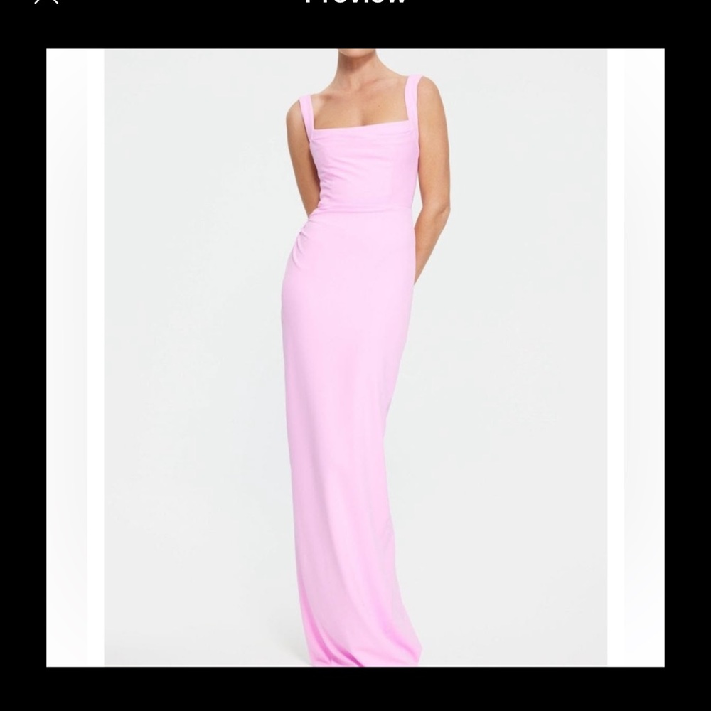 Chic Strapless Pink Dress